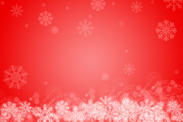 red christmas background with snowflakes