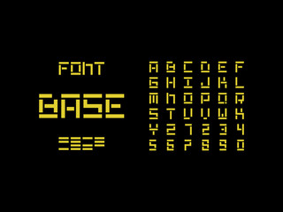 Base font. Vector alphabet