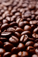 coffee beans background texture , close up