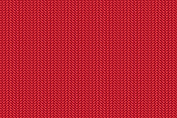 Seamless Christmas red knitted pattern. - 236026786