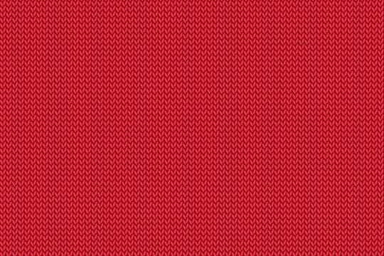 Seamless Christmas red knitted pattern.
