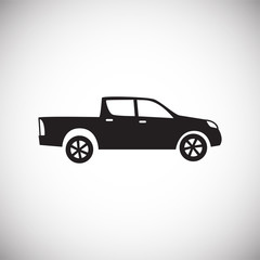 Car icon on white background for graphic and web design, Modern simple vector sign. Internet concept. Trendy symbol for website design web button or mobile app.