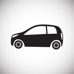 Car icon on white background for graphic and web design, Modern simple vector sign. Internet concept. Trendy symbol for website design web button or mobile app.