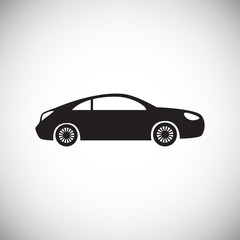 Obraz premium Car icon on white background for graphic and web design, Modern simple vector sign. Internet concept. Trendy symbol for website design web button or mobile app.