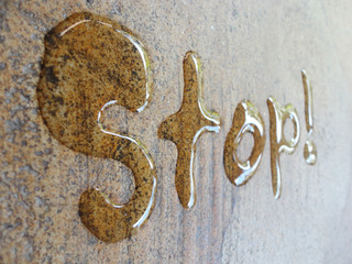 Stop spontaneous water handwriting calligraphy good use for any design you want