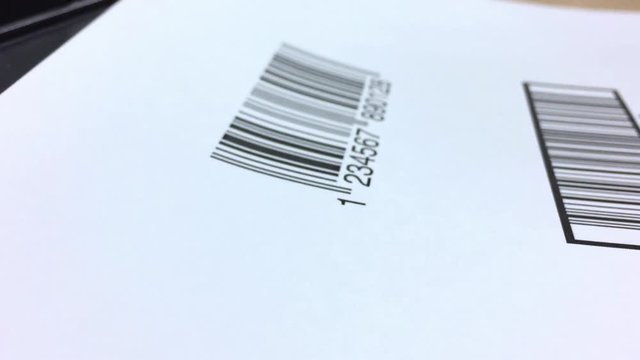 View of scanned barcodes