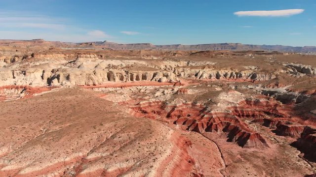 Drone aerial near Paria Rimrocks Toadstool Hoodoos in the Grand Staircase-Escalante National Monument