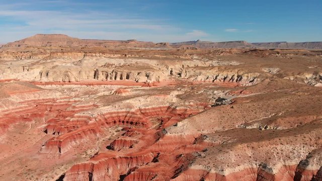 Drone aerial near Paria Rimrocks Toadstool Hoodoos in the Grand Staircase-Escalante National Monument