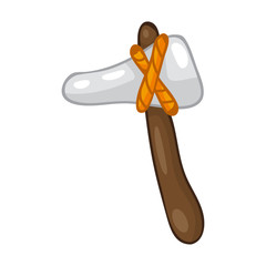 stone axe isolated illustration on white background