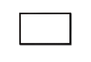 Black picture frame isolated on white background. File contains with clipping path.