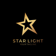 Star logo vector. Universal abstract logo with a star symbol for any business. Star sign - a leader, success and power.