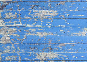 Vintage blue color painted wood wall as background or texture, Natural pattern. Blank copy space.