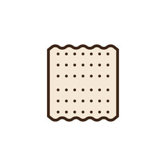 Jewish Matzah filled outline icon, line vector sign, linear colorful pictogram isolated on white. Passover bread symbol, logo illustration. Pixel perfect vector graphics