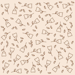 Tulip natural ornament concept elegance decoration wallpaper vector illustration