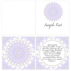 Floral banners. Ethnic Mandala ornament. Vector illustration. For greeting card, coloring book, invitation print.