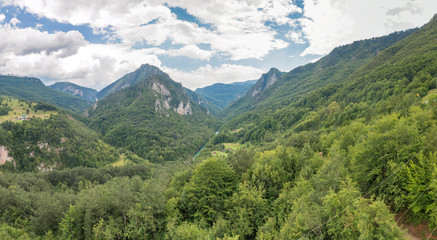 Fototapeta na wymiar Tara river gorge canyon in Montenegro