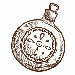 Bauble toy with hook to decorate Christmas tree