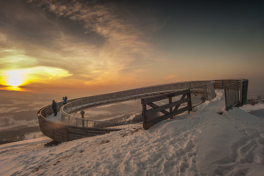 Platforma widokowa w Woli Kroguleckiej ,Beskid  Sądecki,małopolska.
