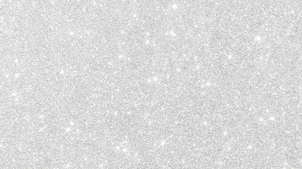 Silver glitter background texture white sparkling shiny wrapping paper for Christmas holiday seasonal wallpaper decoration, greeting and wedding invitation card design element