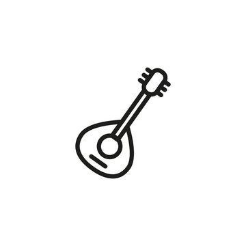 Fado Line Icon. Portuguese Guitar, National Musical Instrument, Folk Music. Portugal Concept. Vector Can Be Used For Topics Musical Instruments, Traditional Culture, Performance