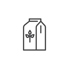 Flour paper bag outline icon. linear style sign for mobile concept and web design. Flour pack simple line vector icon. Symbol, logo illustration. Pixel perfect vector graphics