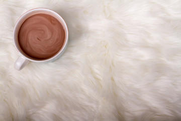 A mug of hot chocolate or cocoa