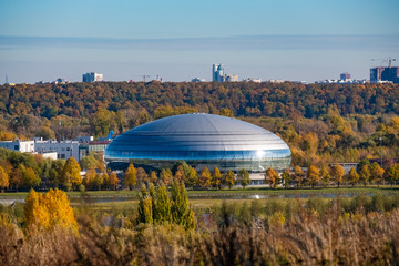 Obraz premium Sports complex Dynamo in Moscow from afar