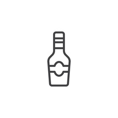 Mayonnaise bottle outline icon. linear style sign for mobile concept and web design. Sauce bottle simple line vector icon. Symbol, logo illustration. Pixel perfect vector graphics