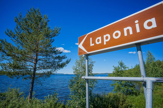 Laponia lappland street sign