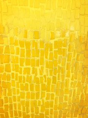 Gold yellow mosaic tiles for texture background, Abstract for background