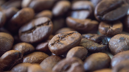  Coffee beans placed on a white background. As a background image