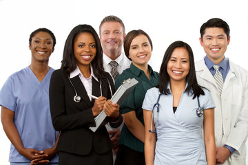 Diverse group of healthcare providers.