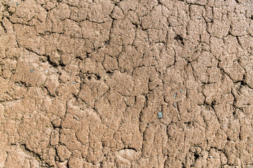 The clay wall of the old Peruvian house