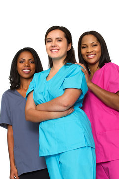 Medical team of women.
