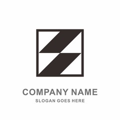 Naklejka premium Monogram Letter S Geometric Infinity Square Architecture Business Company Stock Vector Logo Design Template