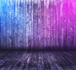 interior with neon lights