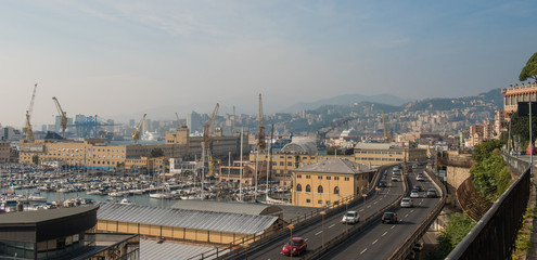 Views of Genoa city, Italy, Trabel Europe,