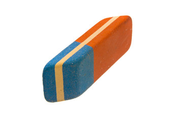 eraser isolated on white background