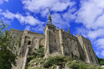Fototapeta na wymiar Abtei Mont-Saint-Michel, Le Mont-Saint-Michel, Normandie, Frankreich, Europa