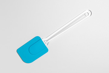 blue spatula isolated on white background