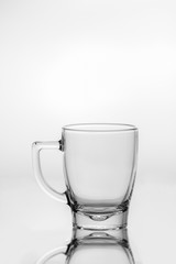 empty glass isolated on white background
