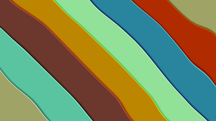 Background in paper style. Of multi-colored details.