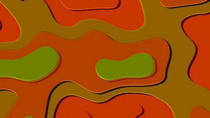 Background in paper style. Of multi-colored details.