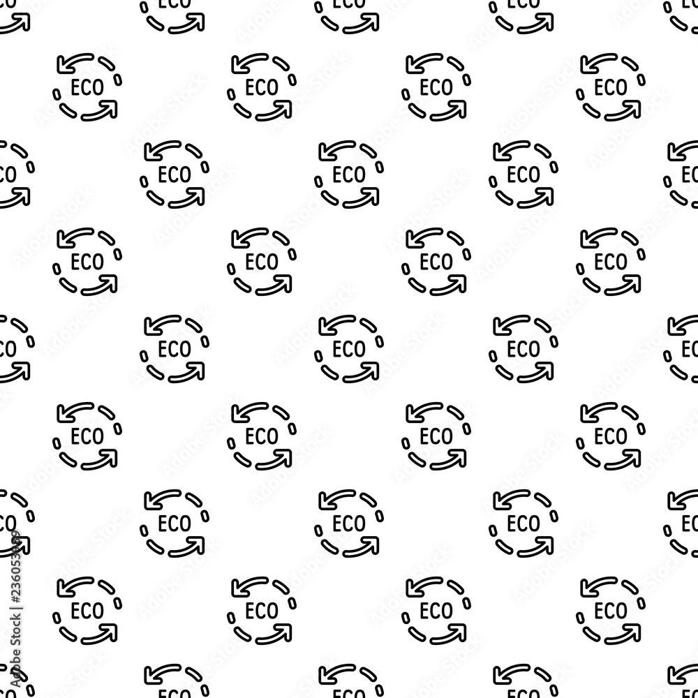 Poster eco recycle arrow pattern seamless vector repeat for any web design