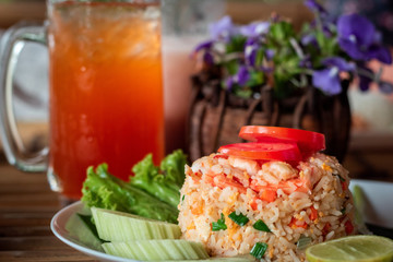 fresh salad with tomatoes and cucumbers