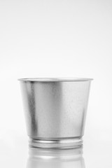 empty glass of water isolated on white background