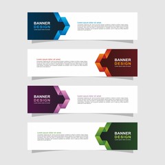 Abstract web banner design template. Web banner design collection. Header layout template, landing page Web Design Elements