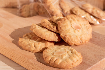 oatmeal cookies on wooden table