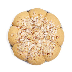 Sunflower halva isolated on white background.