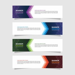 Abstract web banner design template. Web banner design collection. Header layout template, landing page Web Design Elements